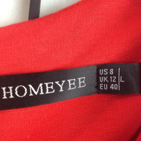 Homeyee Checkered Sleeveless Red Dress Size 8 - Picture 4 of 8